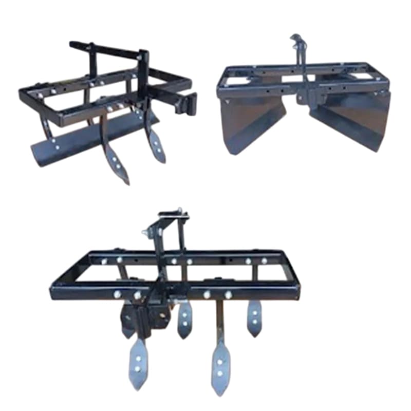 AJ Kisan Heavy Duty 3 In 1 Power Tiller Attachment Combo of Dol Maker, 5 Tyne Cultivator And Cultivator Leveler Attachment - Image 1