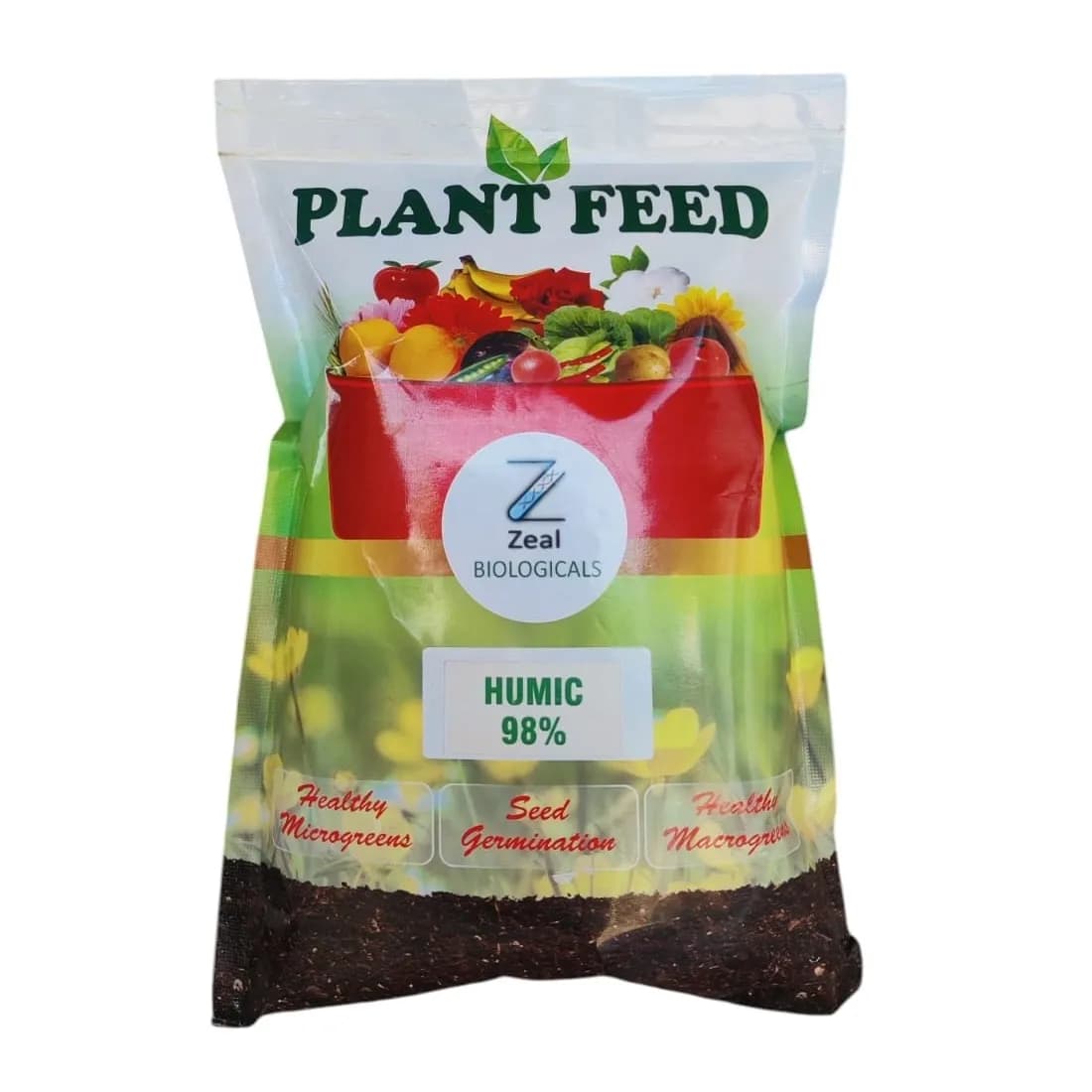 Zeal Biologicals Humic Flakes 98%, Premium Plant Growth Promoter For Root Health and Crop Nutrition - Image 1