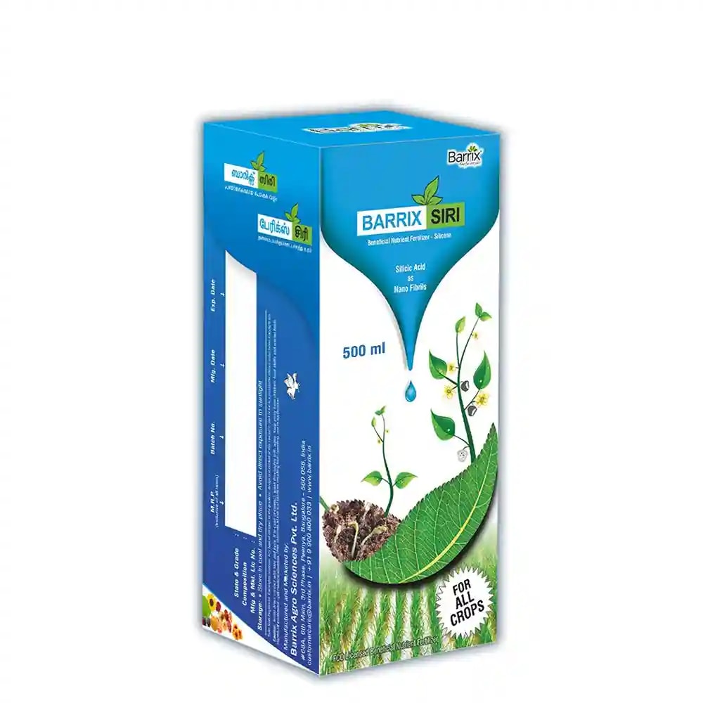 Barrix Siri Ortho Silicic Acid 2%, Protects Plants From Abiotic Stresses, Safeguard by Forming a Coat Against Viruses, Bacteria, and Fungi