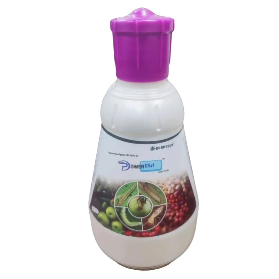 Berrysun Power Control Chlorantraniliprole 18.50% SC Insecticide, Best Control For Pod Borer, Stem Borer, Leaf Folder, Diamondback Moth & Fruit Borer