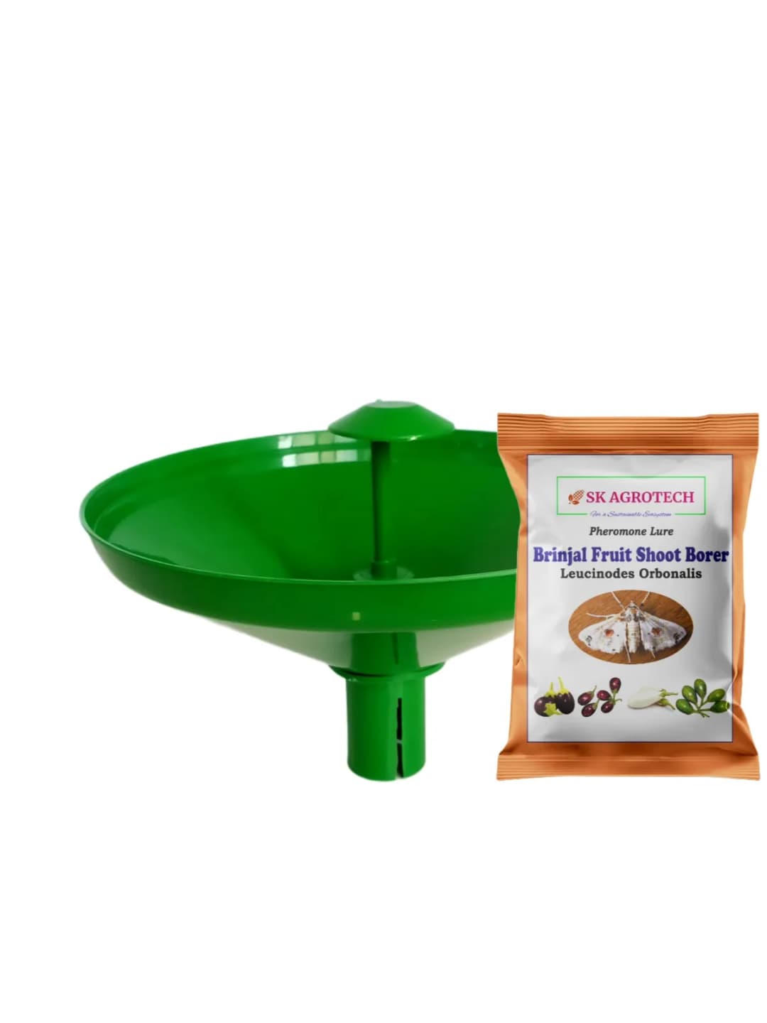 SK Agrotech Leucinodes Orbonalis (Brinjal Fruit and Shoot Borer) Pheromone Trap With Lure - Effective Pest Management Solution