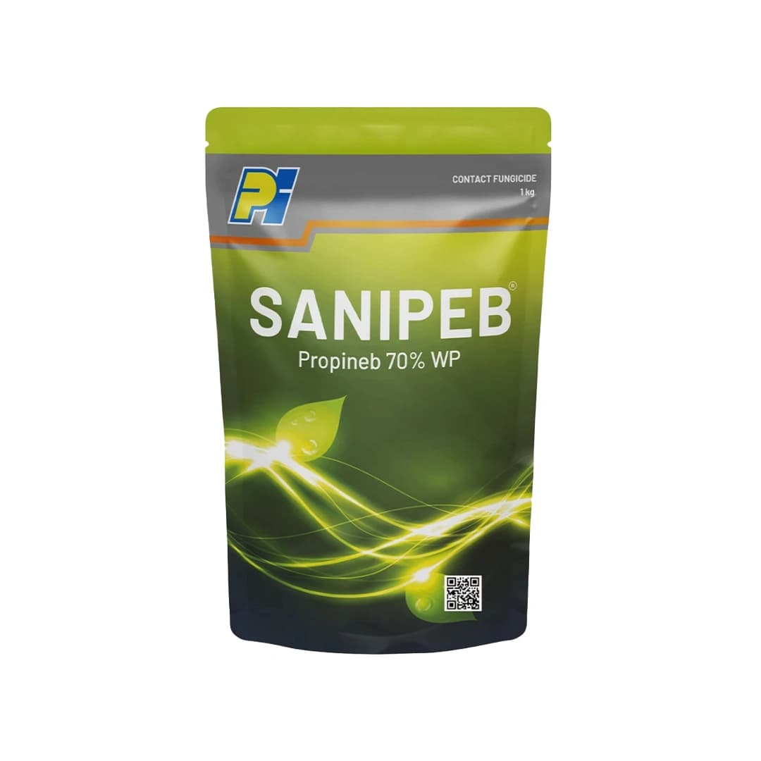 पीआई सनीपेब प्रोपिनेब 70% डब्ल्यूपी, निवारक फफूंदनाशक, संपर्क फफूंदनाशक, डाउनी मिल्ड्यू, अर्ली और झुलसा, पपड़ी रोग जैसे फफूंदी को नियंत्रित करता है
