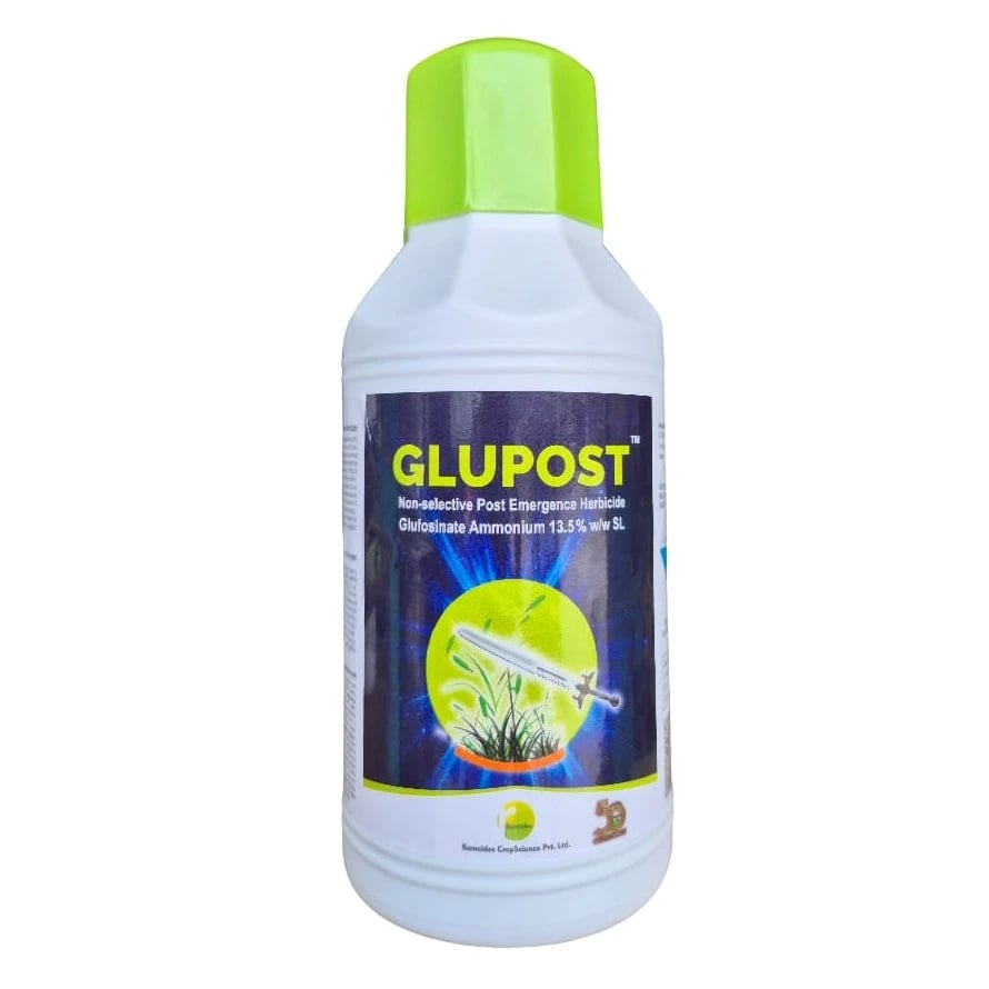 Ramcides GLUPOST Glufosinate Ammonium 13.5% SL Herbicide, Effective Weed Control In Crops, Orchards, And Non-Crop Areas