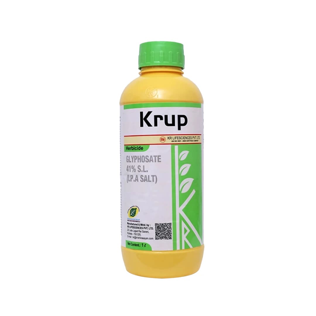 Krishi Rasayan Krup Glyphosate 41% SL Herbicides, Non-Selective And Systemic, Control Weeds Effectively