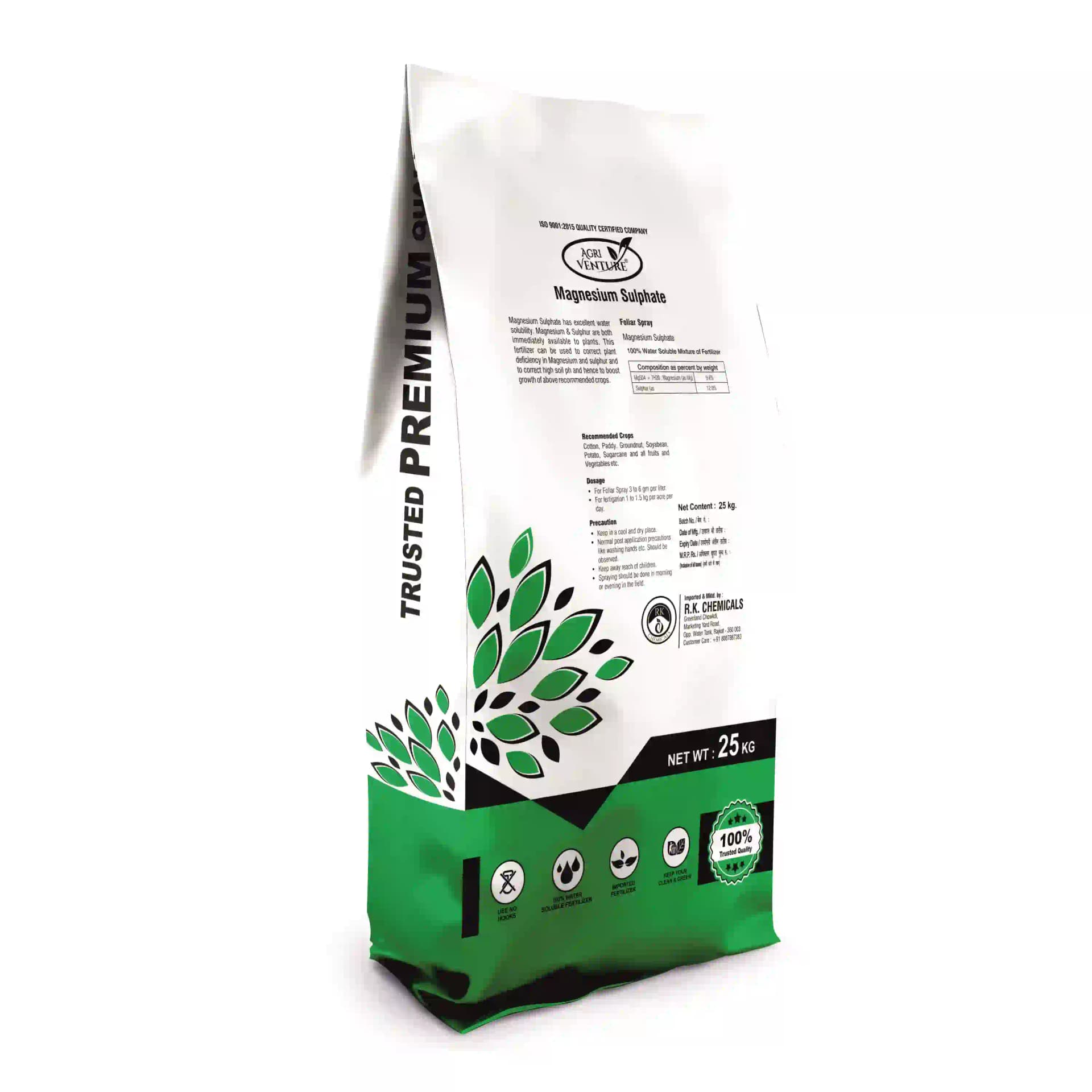 Agriventure Magnesium Sulphate, Magnesium (as Mg) 9.6% and Sulphur (as S) 12%, Imported 100% Water Soluble Fertilizer - Image 2