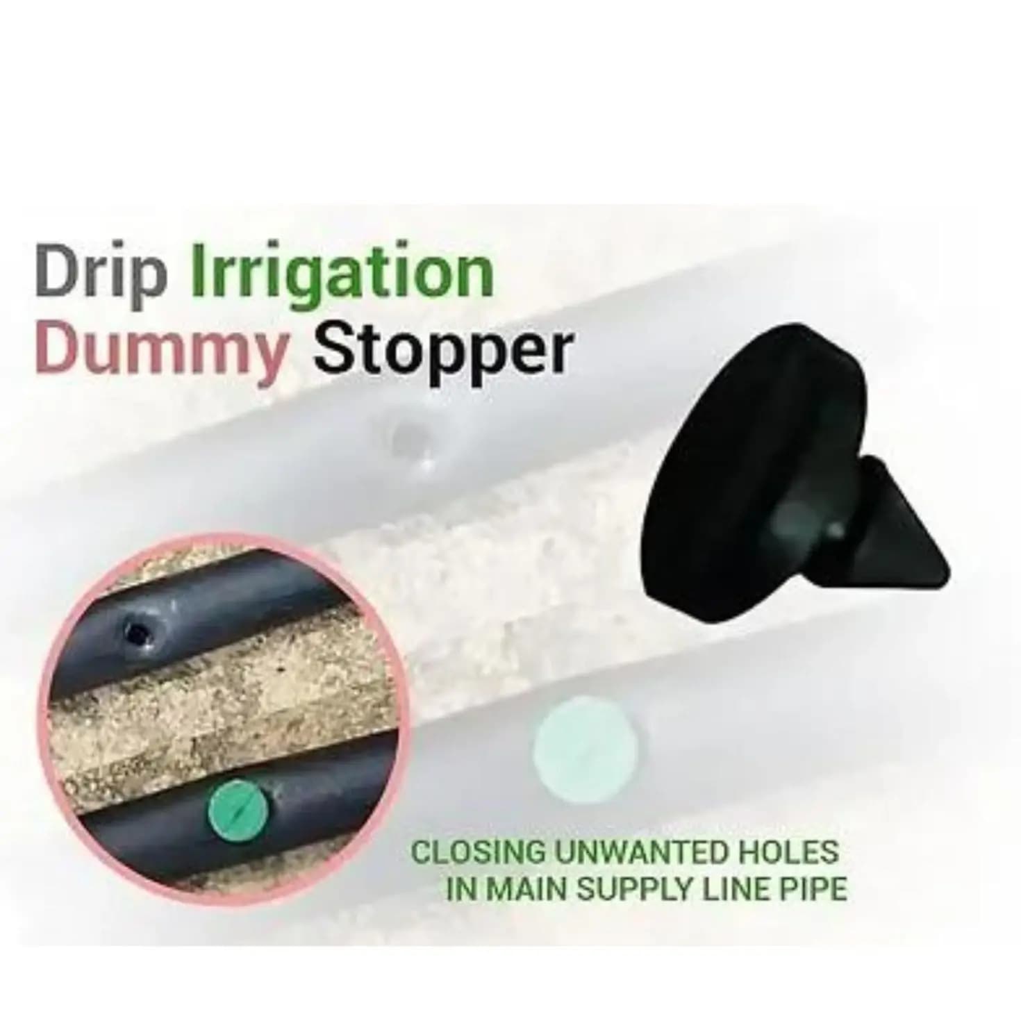 Vasudha Irrigation 4 mm Dummy Dripper Goof Plug For Drip Irrigation - Image 3
