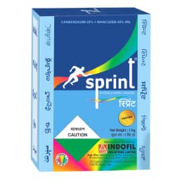 इंडोफिल स्प्रिंट कार्बेन्डाजिम 25% + मैन्कोजेब 50% डब्ल्यूएस, व्यापक स्पेक्ट्रम संपर्क और प्रणालीगत कवकनाशी। 1