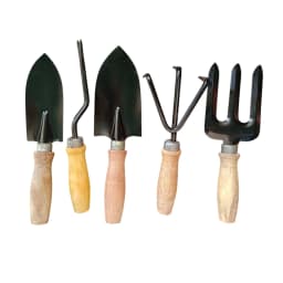 Bharat Agrotech Gardening Tools Combo Pack, Ideal For Digging, Weeding And Planting With Wooden Handle 1