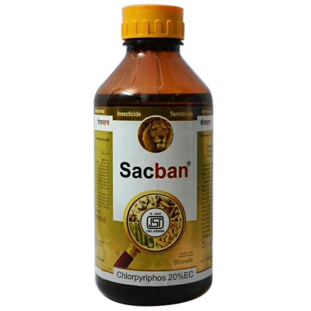 Shivalik Sacban Chlorpyriphos 20% EC Insecticide, Ideal For Agriculture And Termite Control