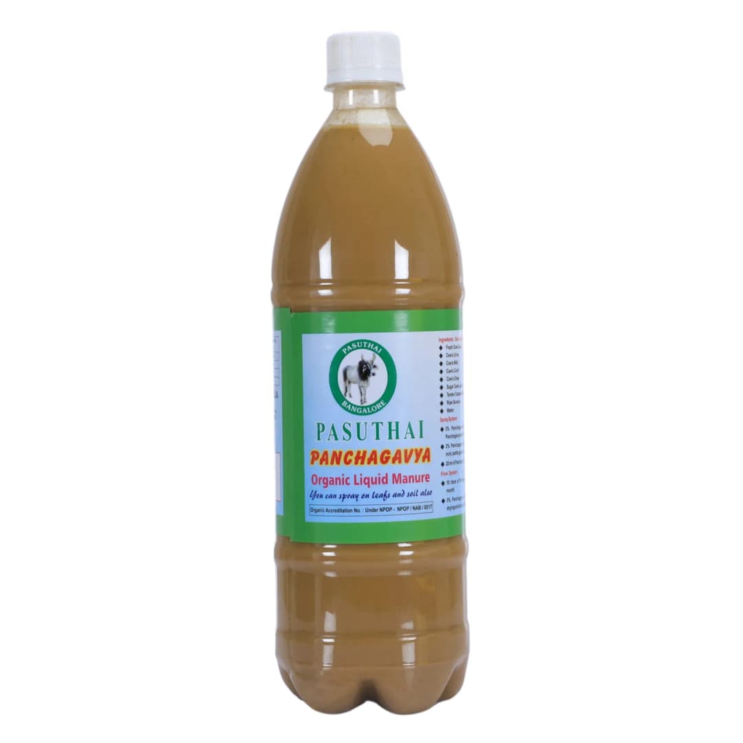 Pasuthai Panchagavya Liquid Plant Growth Promoter, Promotes Healthy plant Growth & Boosts Soil Microbial Activity
