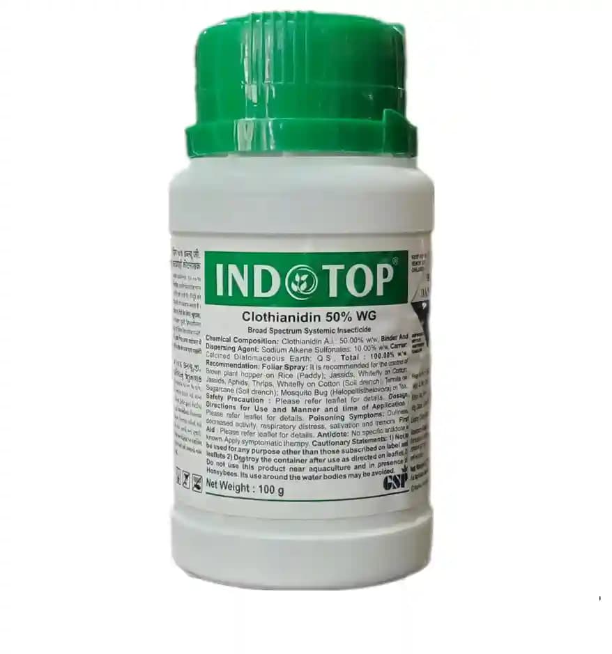 GSP Indotop Clothianidin 50% WDG Insecticide, Broad Spectrum Insecticide, Use for Rice, Cotton, Sugarcane, And Tea - Image 1