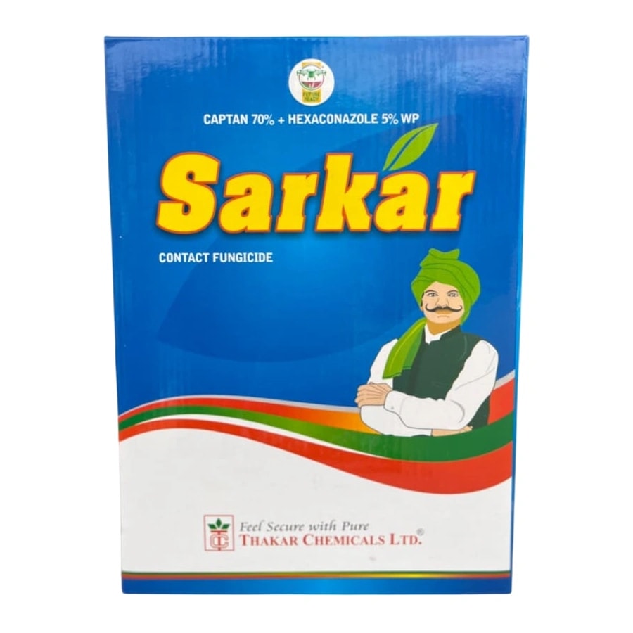 Thakar Sarkar Captan 70% + Hexaconazole 5% WP Fungicide, Efficient Disease Protection In Crops