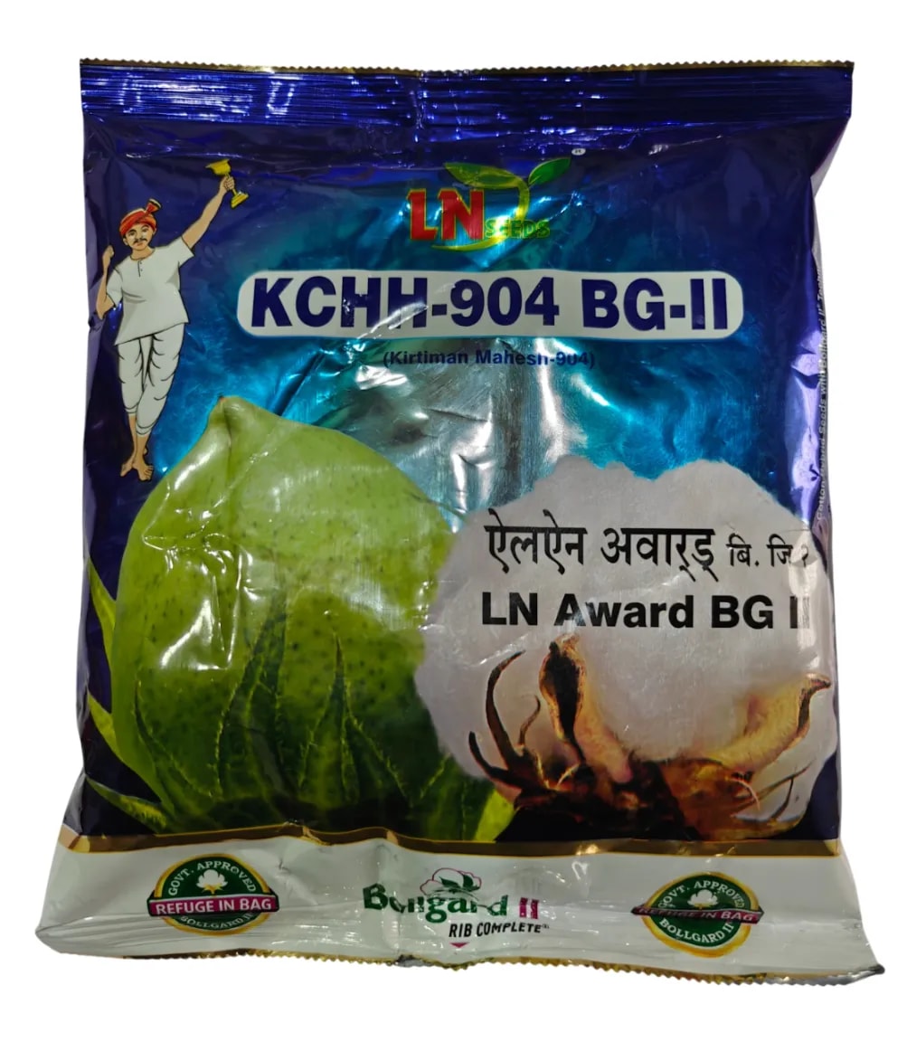 LN Award KCHH-904 BGll Cotton Seeds, Robust Growth And Resistance Against Major Pests (475 Gm)