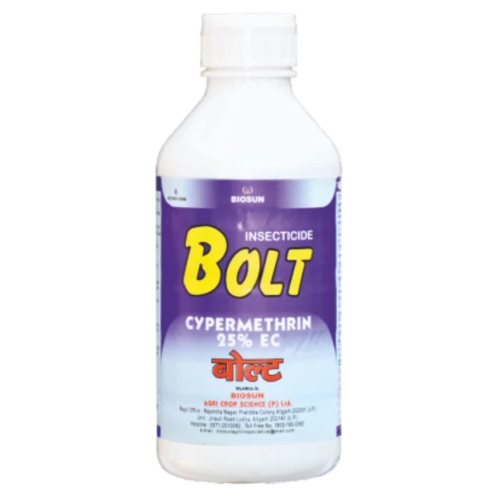 BIOSUN Bolt Cypermethrin 25% EC Insecticide, Broad Spectrum, Effective For Cotton, Paddy And Vegetables Crops - Image 2