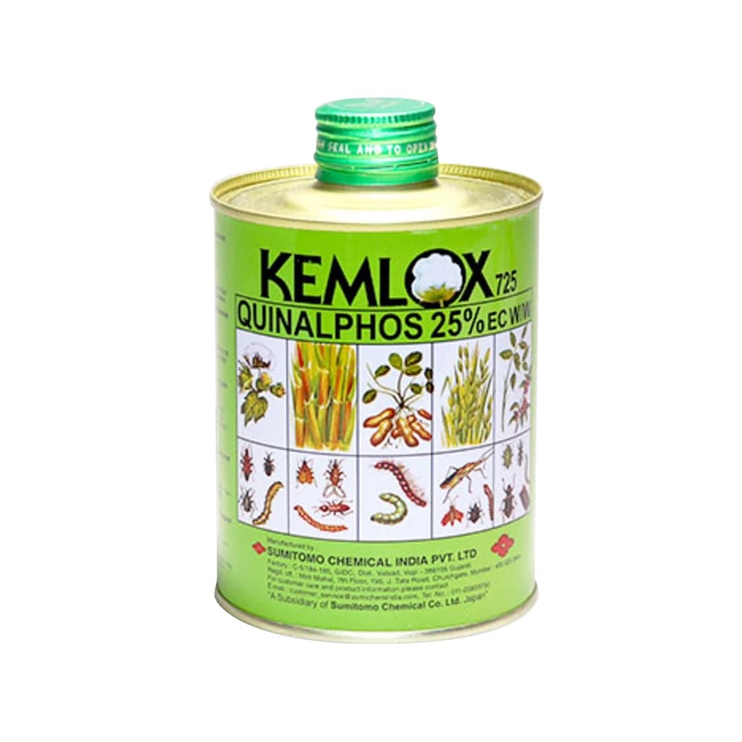 Sumitomo Kemlox 725 Quinalphos 25% EC Insecticide, Sucking And Chewing Pests In Cotton, Paddy And Oilseeds - Image 1