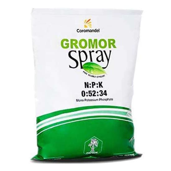 Coromandel Gromor Spray 00:52:34 Mono Potassium Phosphate, NPK Water Soluble Fertilizer For Better Crop Yield