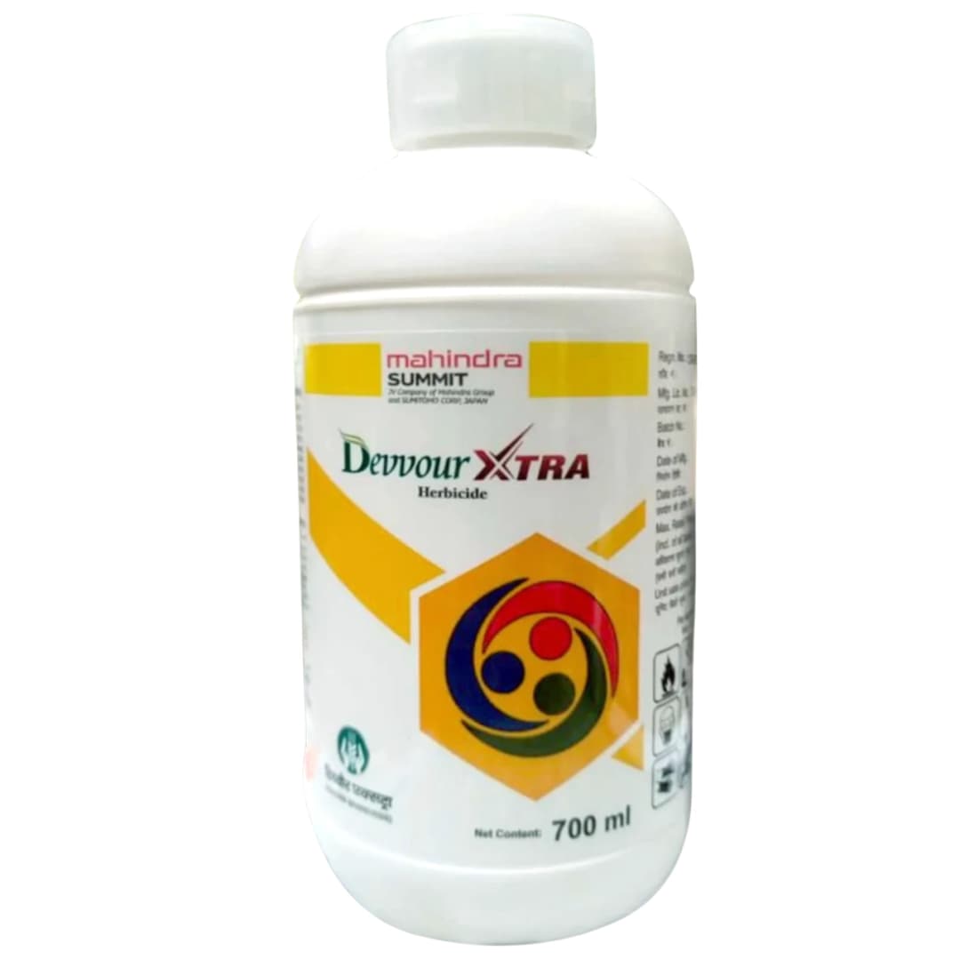 Mahindra Devvour Xtra Mesotrione 2.27% + Atrazine 22.7% SC Herbicide, Effective Weed Control In Maize And Sugarcane Crop
