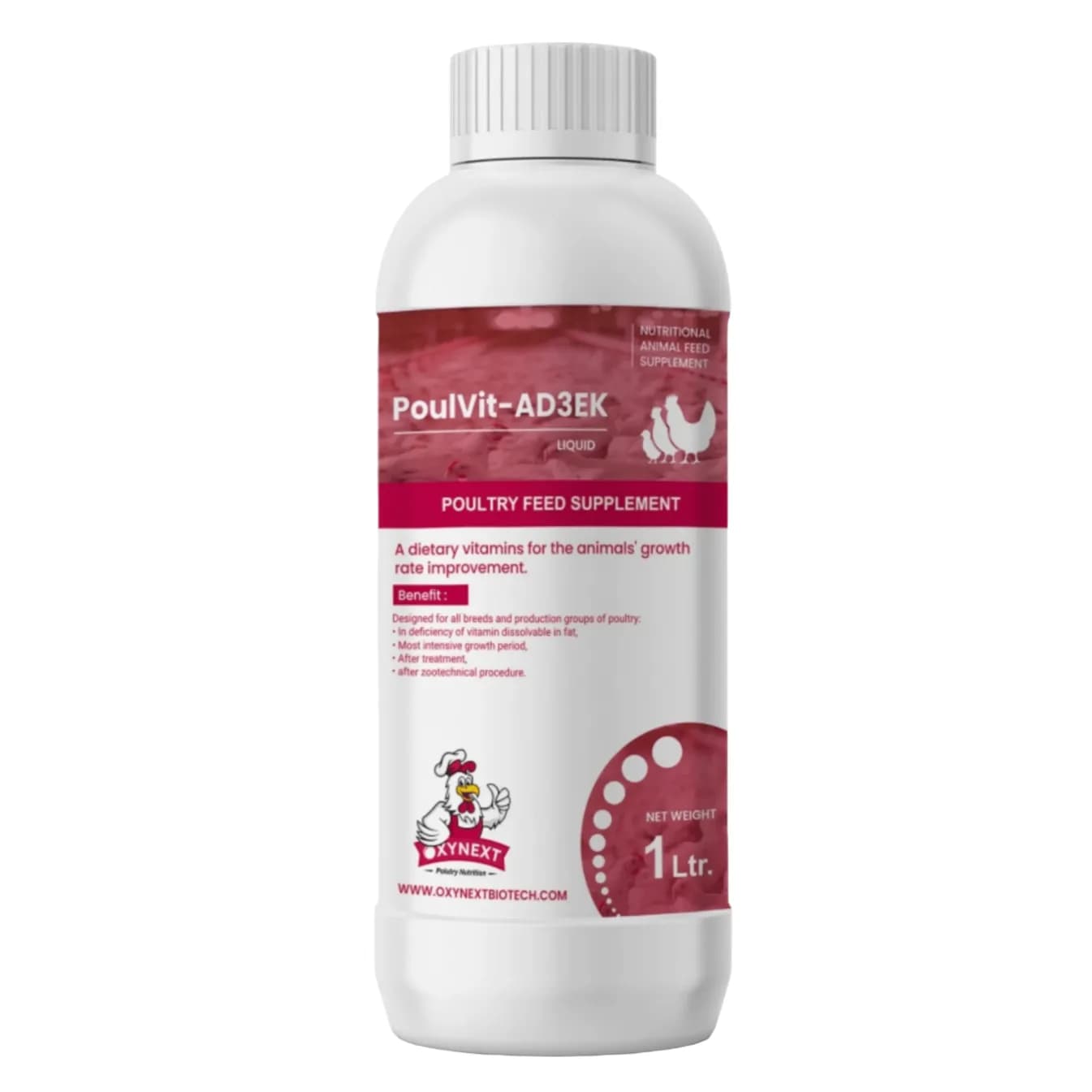 OXYNEXT PoulVit AD3EK Poultry Feed Supplement For Growth & Vitamin Support - Image 1