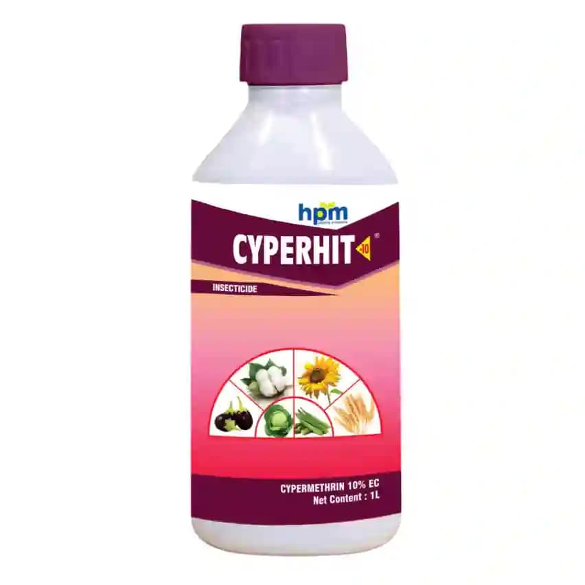 Hpm Cyperhit-10 Cypermethrin 10% EC Insecticide, Effective For Bollworms, Borers And Pests