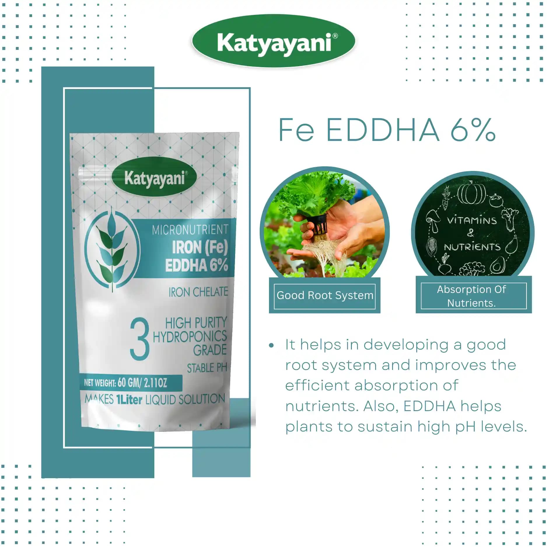 Katyayani Fe EDDHA 6% Iron Chelate Micronutrient, For Hydroponics and All Plants - Image 5
