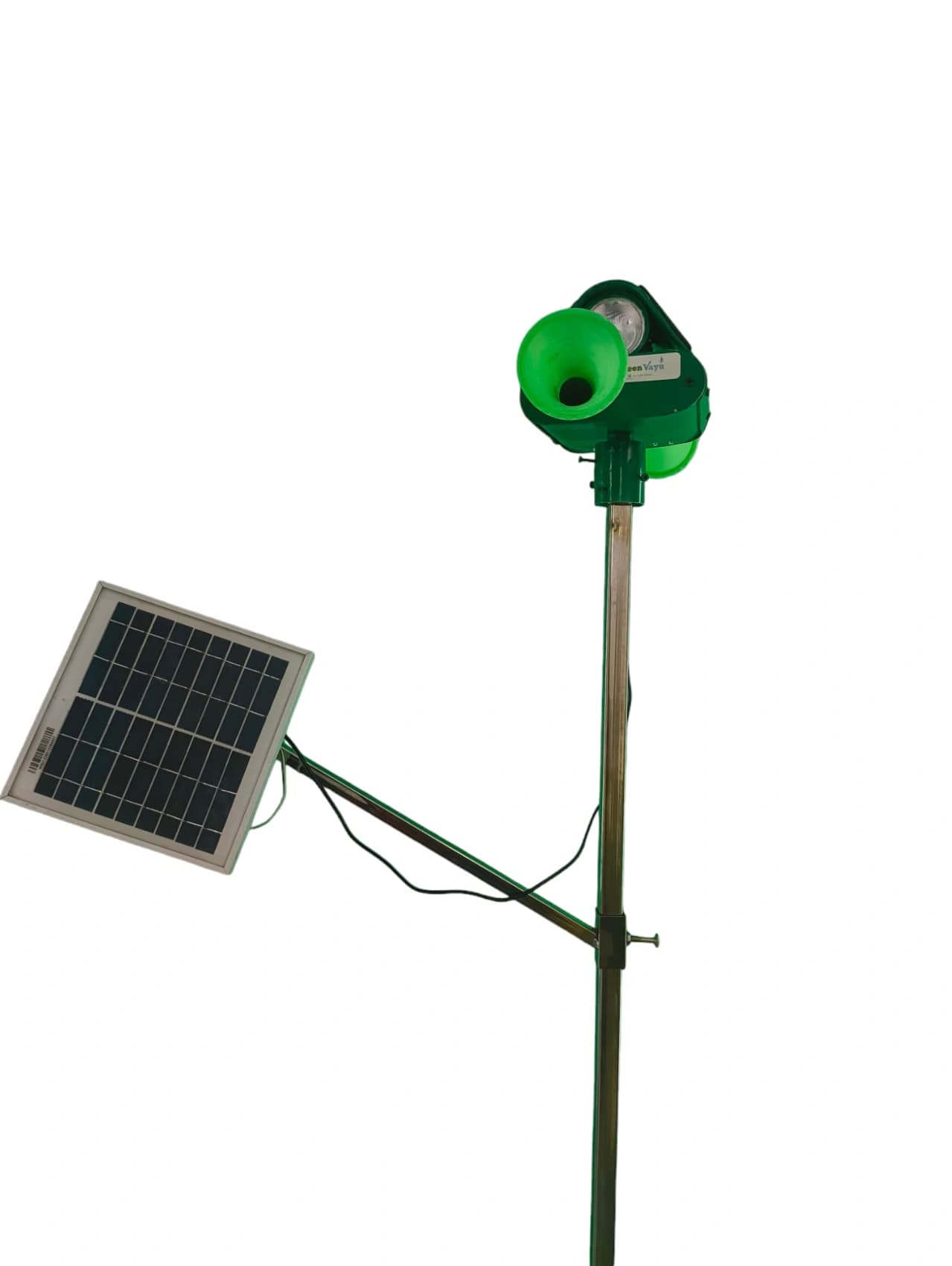 GreenVayu Advance Mr. Gogo Ultrasonic Farm Animal Repellent Device, 12V Solar Panel, 24000 mAh Lithium-ion Battery, 360 Degree Rotation - Image 1