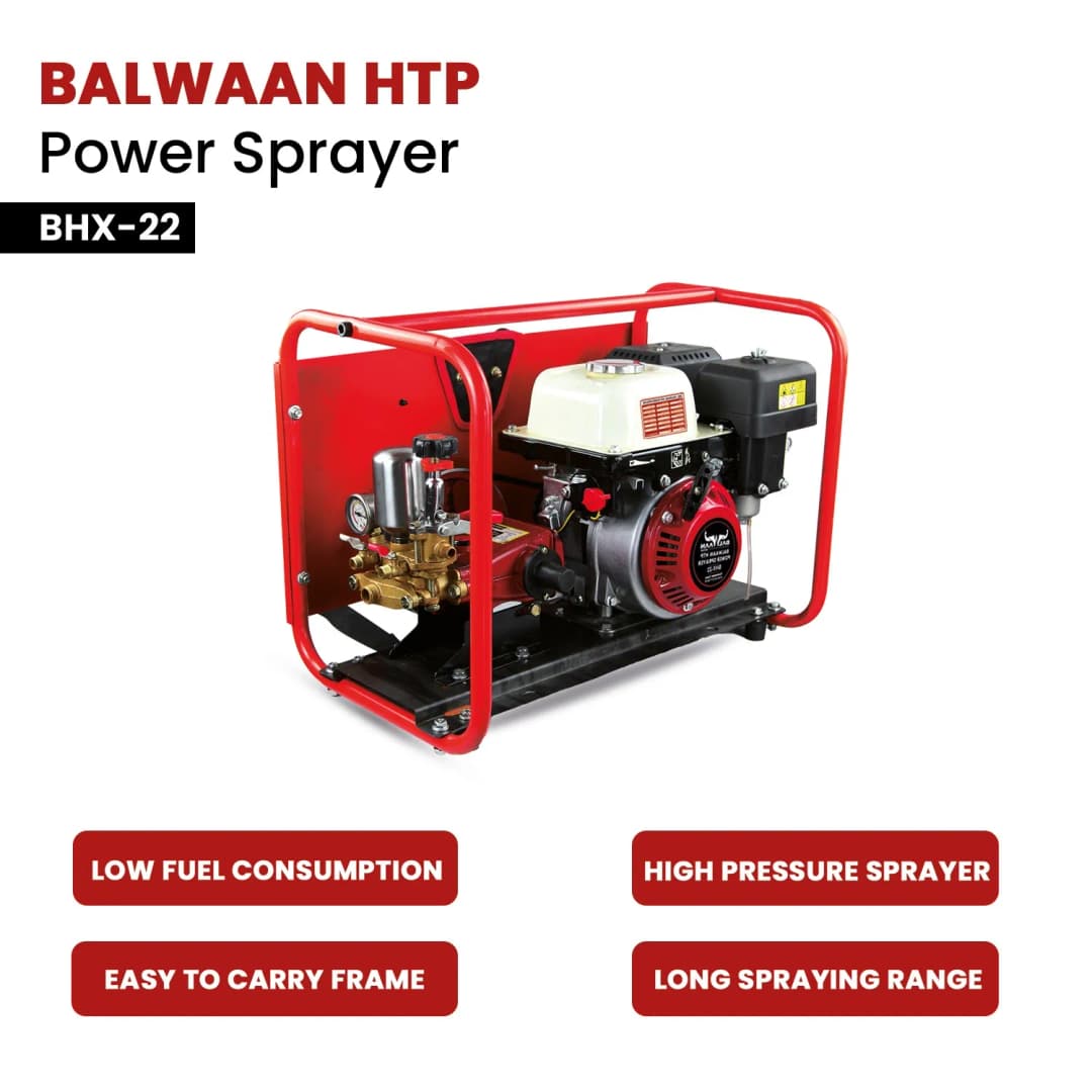Balwaan BHX-22 Portable Power Sprayer, HTP Sprayer, 4 Stroke, 80 cc Petrol Engine - Image 2