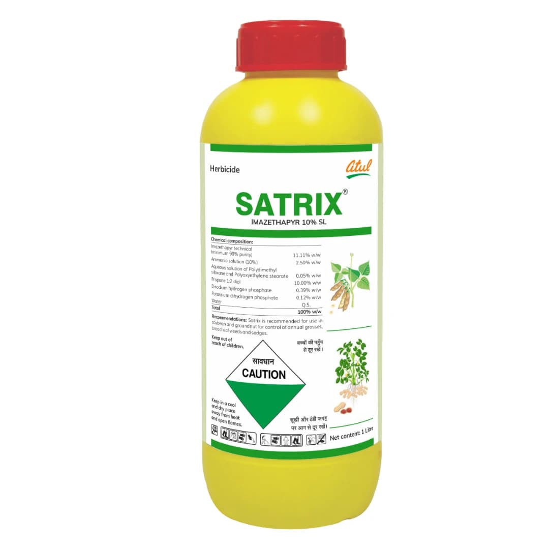 Atul SATRIX Imazethapyr 10% SL Herbicide, Effective For Broadleaf And Grassy Weeds Control - Image 1