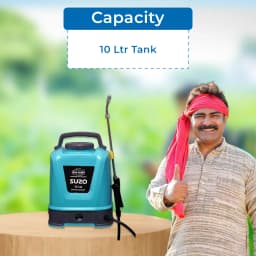 Pad Corp Suzo Lithium-Ion Battery Sprayer With Belt, 10 Liter Tank Capacity For Gardening, Office, Farm House 6 Month Battery Warranty, 5