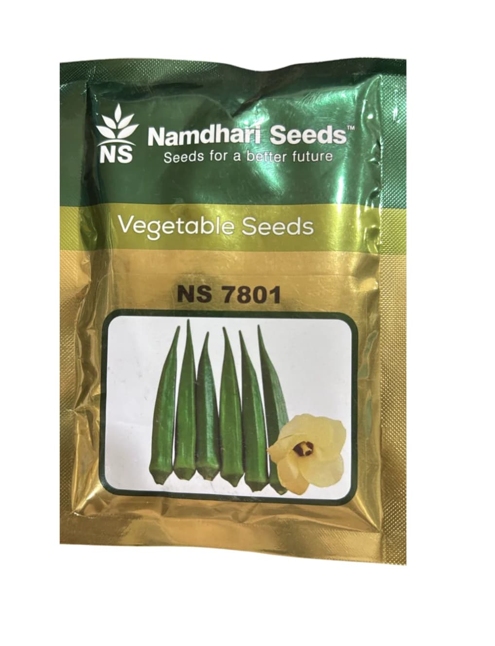 Namdhari Seeds NS 7801 Okra (Bhindi) Seeds, Dark Green Color Suitable For Kharif And Summer