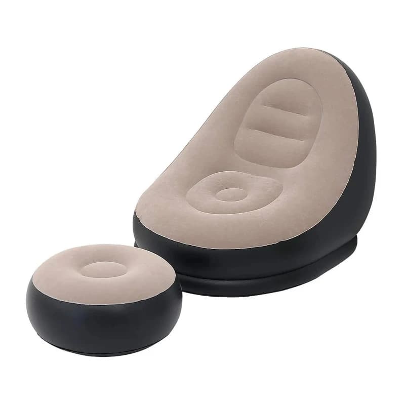 Portable Inflatable Air Sofa, Lounge Chair With Pump For Indoor Outdoor Use - Image 1