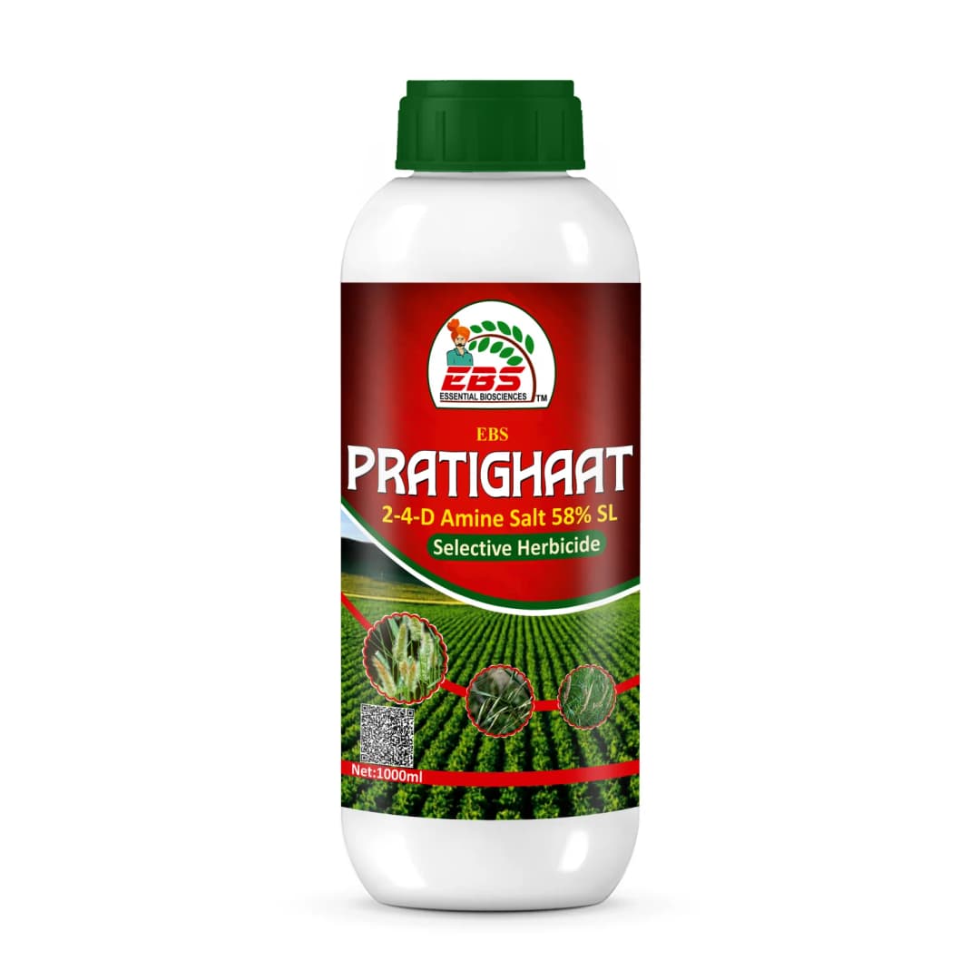EBS Pratighaat 2 4 D Amine Salt 58% SL Broad Spectrum And Selective Herbicide. - Image 1