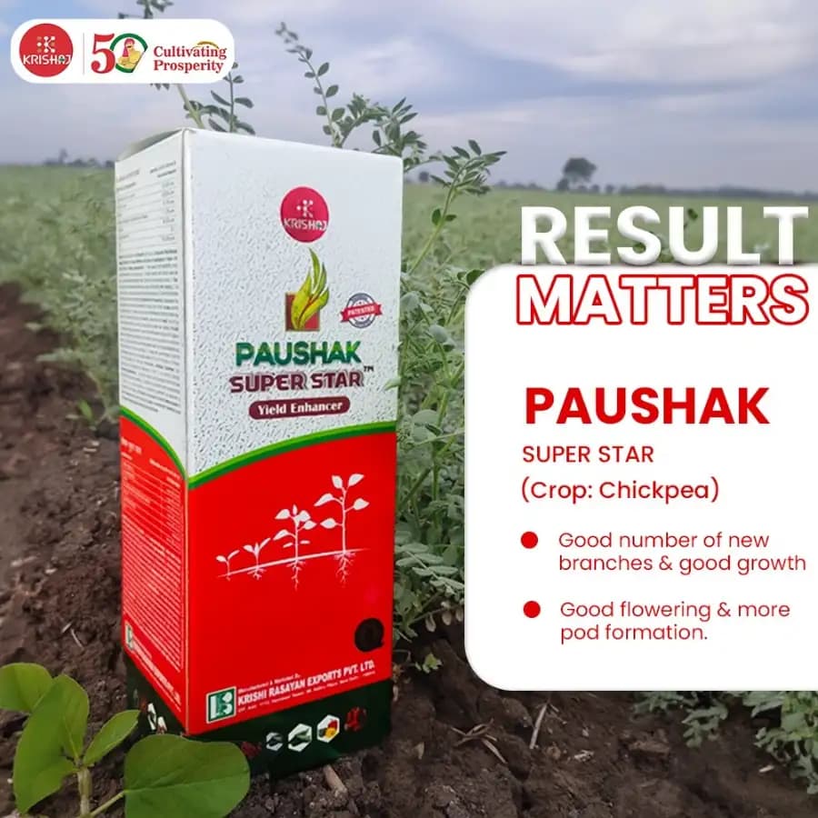 Krishi Rasayan PAUSHAK SUPER STAR Gibberellic Acid 0.45% SL Plant Growth Stimulant, Improve Flowering, Fruiting And Chlorophyll In Crops - Image 2