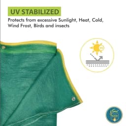 Radhe Green Shade Net 50% Shade, UV Treated Sunshade Cover, Meter (4.8 m x 9.7 m) Foot (16 FT x 32 FT), Easy To Install 7