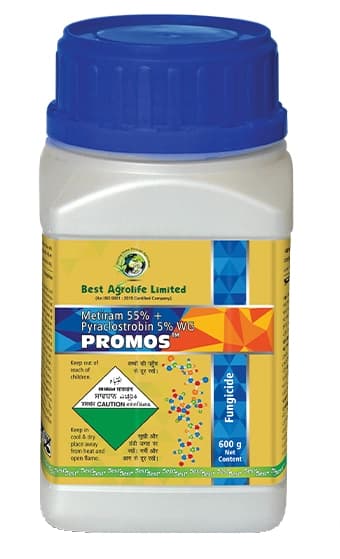 Best Agro Promos Metiram 55% + Pyraclostrobin 5% WG Fungicide, Crop Protection Against Fungal Diseases - Image 1