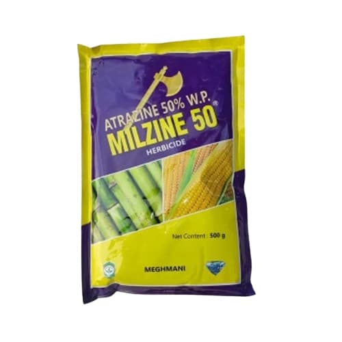 Meghmani Milzine Atrazine 50% WP Herbicide, Selective Systemic Pre and Post-Emergence Herbicide