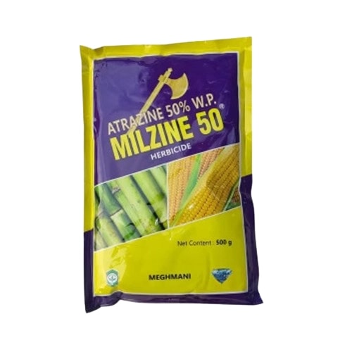 Meghmani Milzine Atrazine 50% WP Herbicide, Selective Systemic Pre and Post-Emergence Herbicide