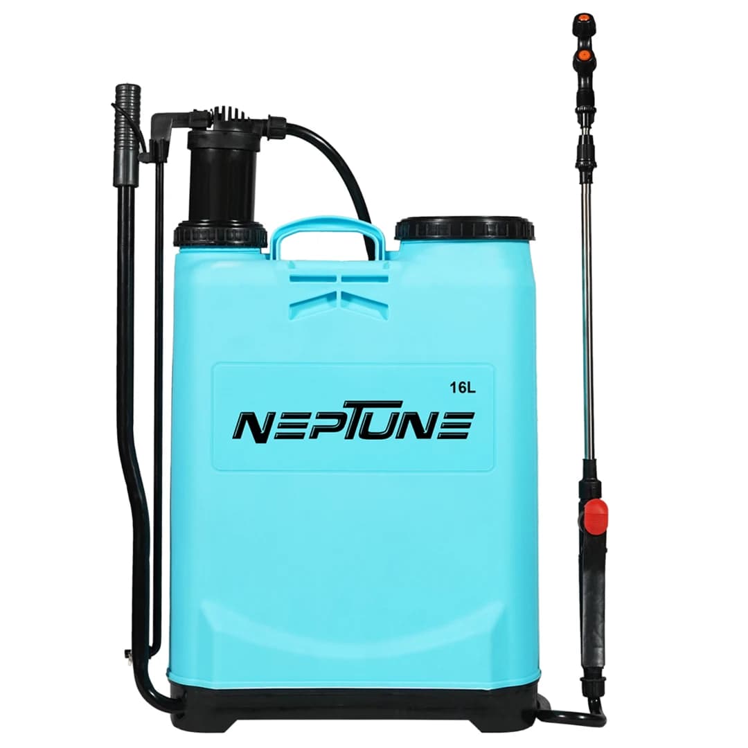 Neptune NF-02 Manual Knapsack Sprayer, Hand-Operated High-Pressure Pump, 16L Tank, Telescopic Lance with 3 Nozzles, Ideal for Farming, Gardening - Image 1