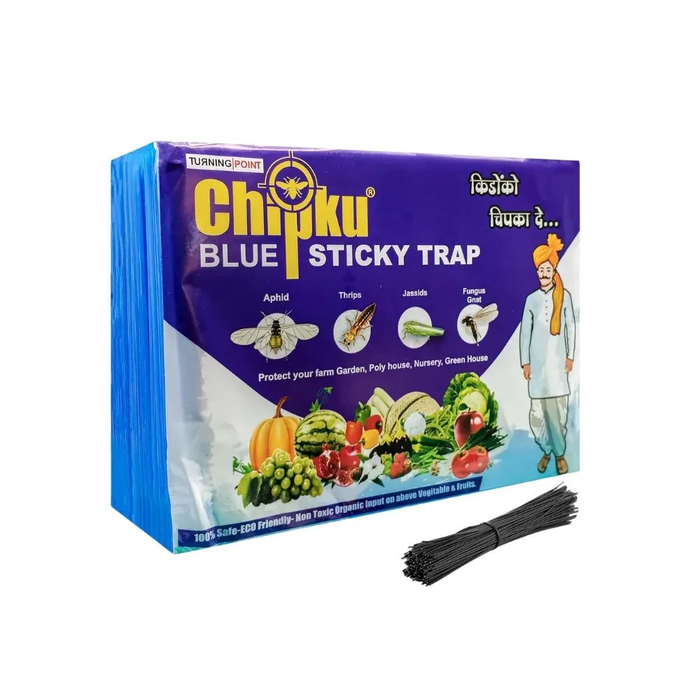 Chipku A5 Blue Sticky Trap For Insects, For Garden & Agriculture, To Control Whiteflies, Aphids, Thrips, Jassids