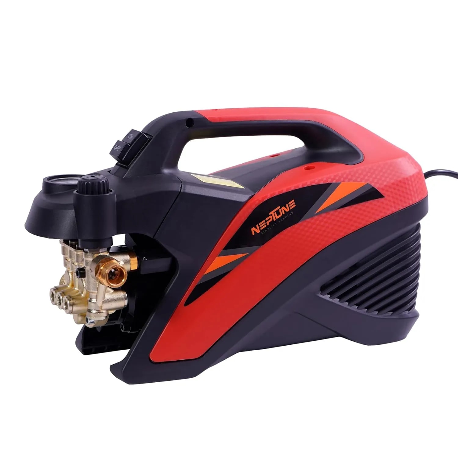 Neptune PW-1000-FX Portable High Pressure Washer, 1800W, 120 Bars, 10L-Min Flow Rate, 6 Meter Hose, Ideal for Washing Cleaning And Household