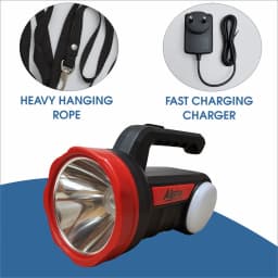 Radhe Agri Alpha Commander Rechargeable Torch, Heavy Duty, 1 Km Range And 5200mAh Battery 5