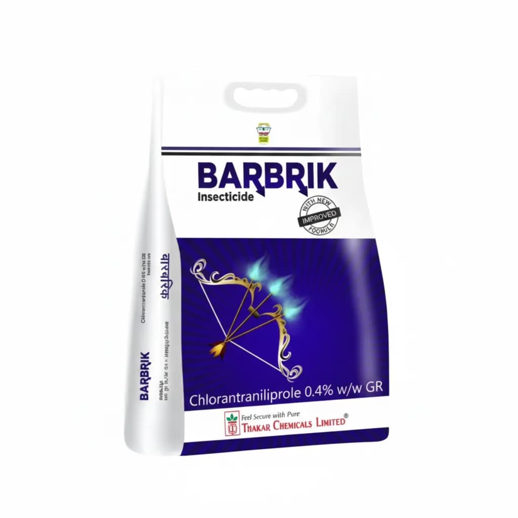 Thakar BARBRIK Chlorantraniliprole 0.4% GR Insecticide, Effective Control Of Stem Borer & Early Shoot Borer - Image 1