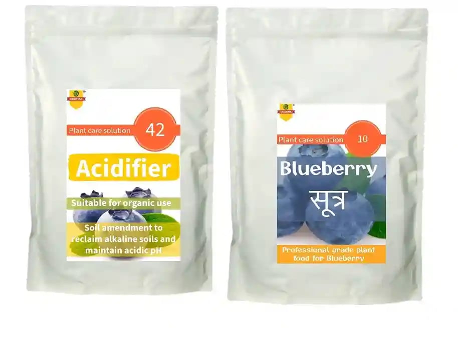 Ecotika Combo Blueberry Sutra and Soil Acidifier, Professional Blueberry Care Kit (900 GM Each)