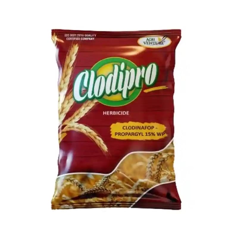 Agriventure Clodipro Clodinafop Propargyl 15% WP Herbicide, Selective Post Emergence And Broad Spectrum Herbicide, Use For Wheat Crop.