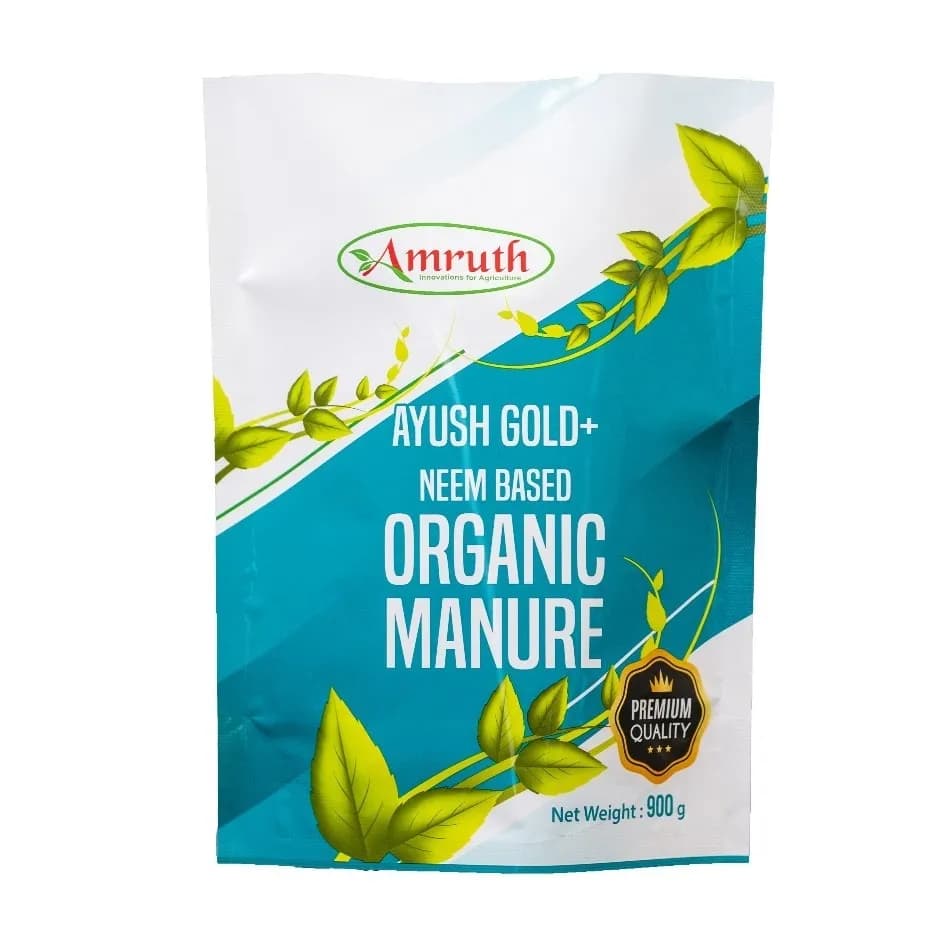 Amruth Ayush Gold Plus Neem Based Organic Manure, Pot Mix For Flowers, Fruits & Veggies - Image 1