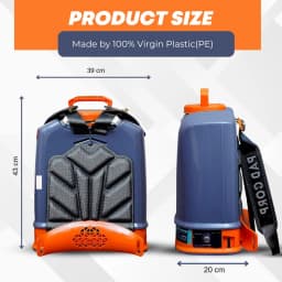 Pad Corp Li-Ion Lithium Battery Sprayer 12 Volt x 14 Amp, 1 Year Battery Warranty, Light Weight, 4.5 LPM Copper Motor, 16 Ltr Tank, Digital Volt Meter 5