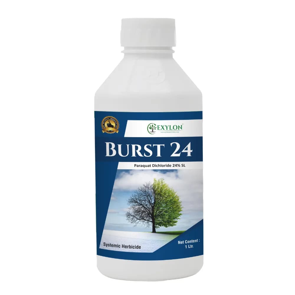 Exylon Burst 24 Paraquat Dichloride 24% SL Herbicide, Non-Selective, Fast Weed Control In Crops