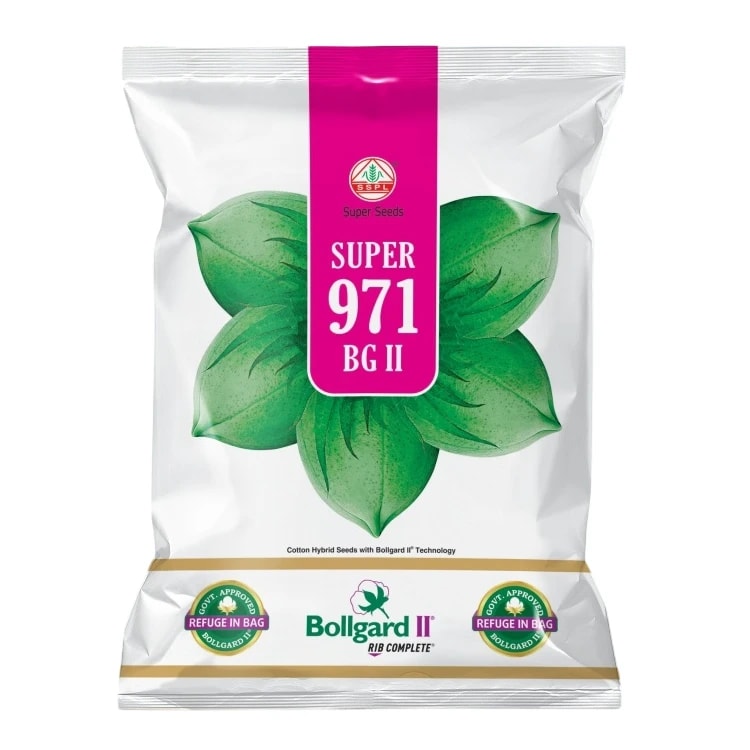 Super 971 Hybrid Cotton Seeds, Bollgard ll Technology, Early to Medium Maturity (475 Gm)