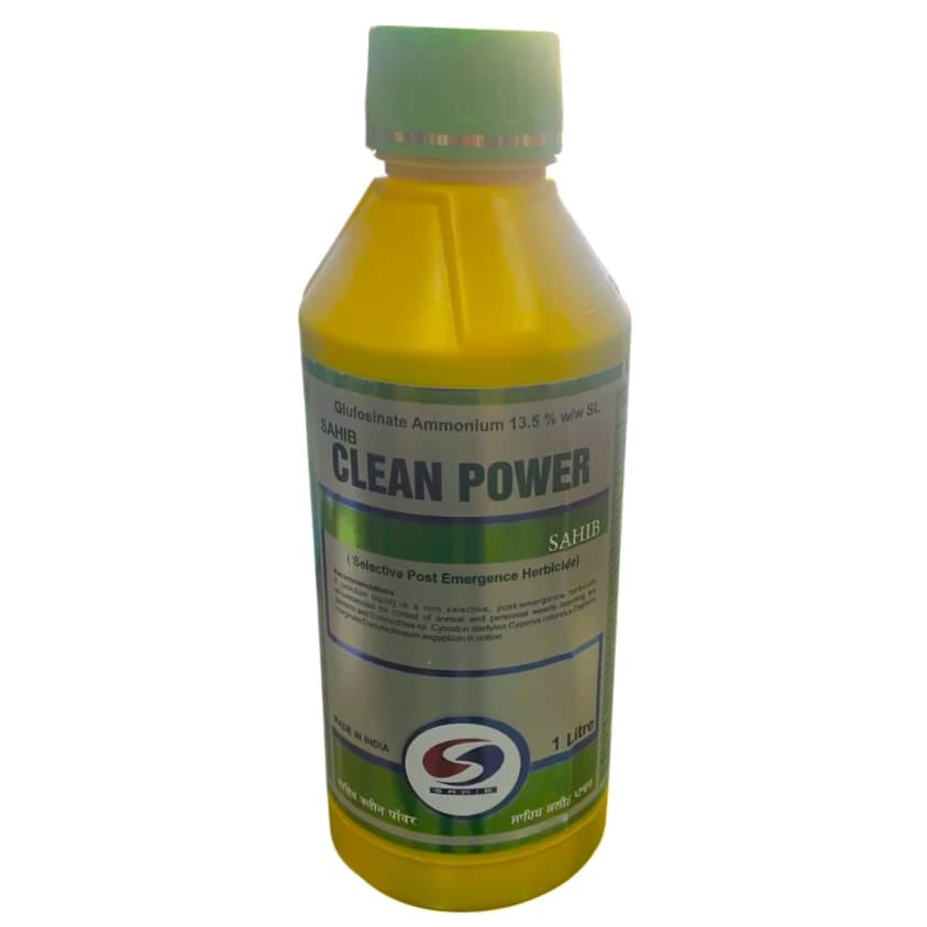 Sahib Clean Power Glufosinate Ammonium 13.5% SL Herbicide, Broad-Spectrum Weed Control Solution