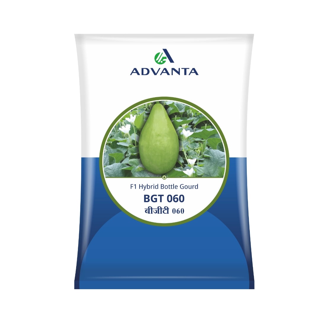 Advanta F1 Hybrid BGT 060 Bottle Gourd Seeds, High Yielding Variety, Pista Green Color