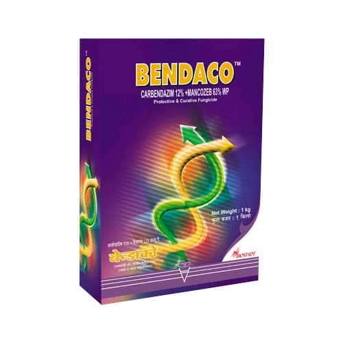 Biostadt BENDACO Carbendazim 12% + Mancozeb 63% WP Fungicide, Efficient Fungal Control In All Crop